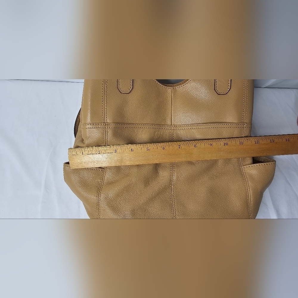 Tigananello Brown Pebbled Leather Handbag Purse Tote - Picture 14 of 15